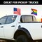 G128 Combo Pack: American USA Car Flag & LGBT Progress Rainbow Pride Car Flag 11x17 In | Both Double Sided Printed 150D Polyester | Flagpole Included | Perfect for Festival Celebrations, Parades